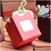 Gift Wrap Creative Design Kraft Paper Box med Clear Window Honey Jam Tea Brown Sugar Candy Rope LX0232 Drop Delivery Home Garden Fe Dhzis