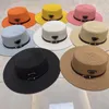 Szerokie grzbiet słomy czapki czapki czapki fedorowie dla mężczyzn projektant damskiej ochrony przeciwsłoneczne wiosna lato jesienne plaż