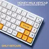 Keyboards Minimalist White Honey Milk 137 Keys DYE-SUB XDA Profile PBT Keycap Japanese Custom Personality Keycaps for Mechanical Keyboard