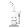 Narghilè WP101 Tubi dell'acqua da 10 pollici Beecomb 18mm Mmale Joint Turbine Bong in vetro Disco Perc Oil Dab Rigs con ciotola