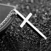 Pendanthalsband 316L FADE TITANIUM STEEL CROSS NACKLACE FÖR MÄN KVINNA MINIMalistiska smycken Manlig kvinnlig bön Chokers gåva