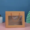 Envoltura de regalo 12 UNIDS Azul Dorado Color Sólido Ventana Bolsas de Envoltura de Regalo Bolsas de Compras Portátiles Grandes de Mano Ropa Bolsas de Almacenamiento de Regalo de Flores 230316