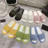 Designer Slippers Honey Sandals Women Woven Slippers Straw Rubber Slides Chain Knit Platform Sandal Breathable Open Toe Slipper Ladies