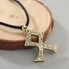 Hänghalsband chengxun unik modestil unisex män kvinnor halsband viking retro kors knut celtic smycken slavisk amulet collier