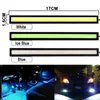 LED Strips 2 PCS 17CM Car LED Light COB DRL Driving Daytime Running Lights 12V 7000K White Bar Aluminum Stripes Panel Car Working Lights P230315