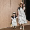 Familie matching outfits zomer moeder en dochter polka dot puff puff mouw jurk familie matching jurk zomer meisje mom kinderen modejurk 230316