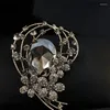 Broches vintage luxuoso elegante broche de ponta de ponta feminina requintada córsego de corpete para colaborar jóias de shinestone jóias