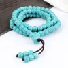 Strand Beaded Strands 108 Beads Light Blue Turquoises Bracelet For Women Men Handmade Yoga Prayer Necklace 6mm Natural Stone Bracelets