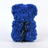 2023 DropShipping 25cm Rose Bear Heart Artificial Flower Rose Teddy Bear For Women Valentine's Wedding Birthday Christmas Gift