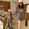 Passende Familien-Outfits, passende Familien-Outfits, Mutter-Tochter-passende Kleidung, koreanischer Cartoon-Pullover-Anzug für Mädchen, Familien-Look, Mutter-Kind-Mädchen-Kleidung 230316