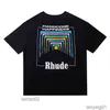 22SS moda marka rhude t shirt krótkie tunel tunelu