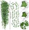 Decorative Flowers 12 Pack 84Ft Artificial Ivy Garland Fake Vines Leaf Green Plants Hanging For Wedding Party Home Garden Wall Decor