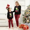 Funny Christmas Family Matching Pamas Sets Xmas Daddy Mommy and Me Pj's Clothes Plaid Father Mother Kids Pyjamas Outfits 230316