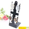 L Shaped Clear Black Plastic Watch Display Stand Wristwatch Holder Rack Watch Bracelet Jewelry Display Stand