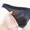 Underpants Mens Sexy Pouch Briefs Sheer Low-Rise Lingerie See Through Ultra-thin Underwear Breathable Soft Panties Women Style Underpant A5U