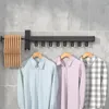 Hängare Modern Hem Tvätthängen Hanging Rods Clothes Hanger för badrum Balkong Fällbar tyg Torkning Luftare Spara rymddekor Häst