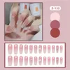 Faux ongles papillon belle fille Nail Art portable presse sur faux conseils avec colle et autocollant 24 pièces/boîte portant des outils comme cadeau