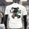 Herr t-shirts kortärmade toppar för män tryckt björn-hals tees ig mode varumärke sommaren ny smal ung homme slitage kläder plus size m-7xl