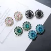 Stud Earrings Fashion Pink Crystal Stone White Opal Rhinestone Oval For Women Girl Romantic Geometric Earring Jewelry