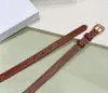 Designer Brown Läderbälte med guldspänne Kvinnor Klassisk läder Casual/Dress Belts Midjeband Casual Belt med låda