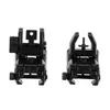 Tactical MBUS Front and Rear Flip Up Sights Full Metal Construction Compact Rifle Metal Sight Optics for M4 AR15 fit 20mm Picatinny Weaver Rail