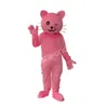 Costume de mascotte de chat rose de dessin animé professionnel simulation de personnage de dessin animé tenues costume adultes tenue de carnaval de noël déguisement pour hommes femmes