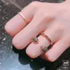 Nieuwe stijl goud/zilveren ketting met zijstenen ringen schedel skelet charme open ring voor vrouwen mannen feest bruiloftsliefhebbers verloving punk sieraden geschenken xrm-21892