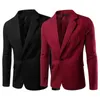 Men's Suits & Blazers Long Sleeve Trendy Plus Size Suit Coat Formal Winter Blazer Anti-wrinkle For Wedding