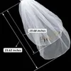 4 Colors Bridal Veils Simple Elegant Tulle Bachelorette Party Supplies Wedding Veils Two Layer With Comb Gilded Bridal Veil for Bride for Mar