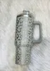 New With LOGO STOCK stanIey quencher 40oz tumbler Leopard Print stainless steel handle lid straw big capacity beer mug water bottle cup GG0512469S