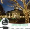 Bandes LED 50M 100M fil vert LED chaîne nouvel an fée lumières extérieur jardin arbre de noël décor LED guirlande étanche 110v-220V solaire P230315