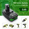 3AH pour Ryobi 18V Batterie de remplacement Batterie au lithium Batterie pour Ryobi 18 volts Un outil sans cordon RB18L25 P107 P108 P109 P102 P103