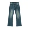 Męskie dżinsy mężczyźni High Street Hip Hip Casual Small Flare Denim Dżinsy Mężczyzna Japonia w stylu Korea Streetwear Vintage Denim Spodni Pant 230316