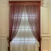 Gordijn 200x100cm Moderne schattige flitslijn Glanzende Tassel String Deur Raam Room Divider Valance Home Decoratie Gordijnen