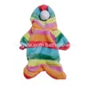 Abbigliamento per cani 6 colori moda arcobaleno cucciolo felpa con cappuccio cappotto corallo Veet inverno caldo tuta con cappuccio vestiti per cani di piccola taglia gatti carino stampa Dhs4A