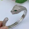 Panthere Bangle Charm Bangle для женщины -дизайнерского дизайнера Diamond Emerald Gold.