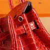 Designer Bags Handbags Manufacturers Direct Selling Bag Original Single Platinum HigGloss Crocodile Grain Cowhide Womens Leat P1dc