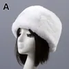Bonnets Bonnet/Crâne Casquettes Automne Hiver Fausse Fourrure Ronde Plat Top Hat Mode Multicolore Doux En Peluche En Plein Air Épaissir Lady Snow Rex