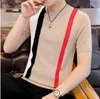 T-shirt da uomo desinger Fashion Summer Knitted Men Maglione Tinta unita Casual Pullover Shirt Slim Tees