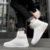 Men's leisure boots Luxury brand Deluxe men's small white Boots British fashion sports casual shoe board breathable Zapatos Hombre A2