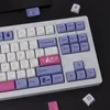 135 toetsen/set paars thema lavendel konijn xda profiel pbt mechanische toetsenbord keycap voor cherry mx switch -toetsenborden