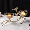 Candle Holders Home Decoration Wedding Ornament Party Supplies Holder Vintage Metal Tea Light Candlestick Bird Leaves