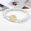 Strand European och American Fashion Women's Pearl Versatile Simple Mom Mother's Day Armband smyckespresent