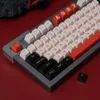 Teclados gmk flamin vermelho preto 172 keys sa perfil tiro duplo keycap inglesa personalidade personalizada capas para teclados mecânicos