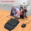 Enhands Gaming Keyboard RGB Backbellyst ergonomisk bärbar mini-knappsats för mobiltelefon iOS Android iPhone iPad-surfplatta