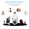 IP Cameras 5G Bulb Surveillance Camera Night Vision Full Color Automatic Human Tracking Zoom Indoor Security Monitor Wifi Camera 230314