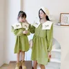 Family Matching Outfits Mother And Daughter Equal Dress Women Long Sleeve Dresses Mom And Baby Girl Matching Clothes Autumn Children Cute Clothing 230316