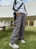 Herrbyxor Kina-chic rak rör multi ficka justerbar dragcord casual lösa overaller män kvinnor ins stil bred ben jogger byxor 230316