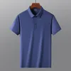 Polos pour hommes Style coréen Ice Silk Seamless Polo à revers à manches courtes pour hommes T-shirt d'été décontracté haut de gamme Vêtements de grande taille 230316