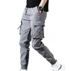 Herrenhosen Frühling Sommer Herren Kordelzug Hosen Krawatte Füße Overalls Harajuku Dünne knöchellange Cargohosen Sportbekleidung Jungen Jogger Männlich 230316